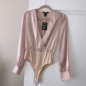 Champagne Satin Bodysuit